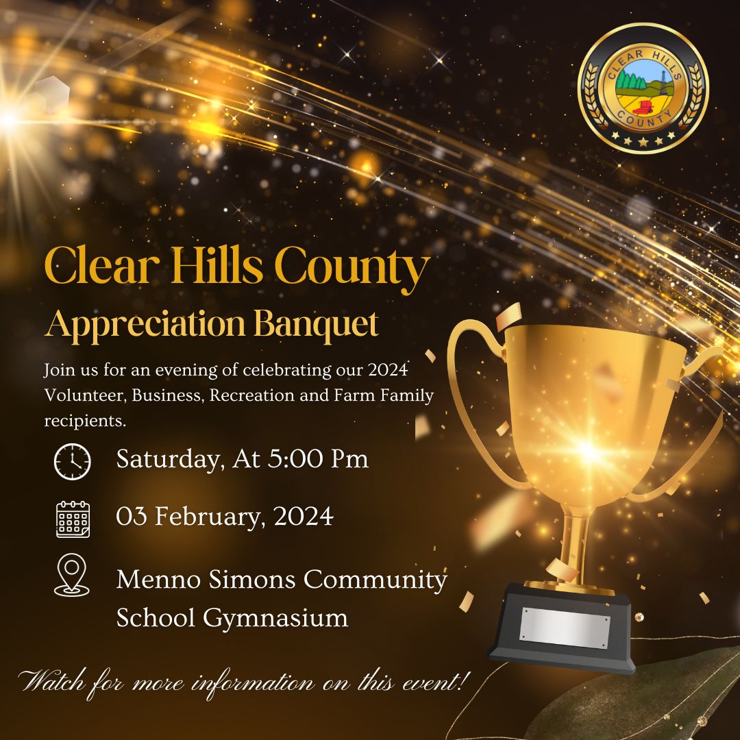 Clear Hills County Appreciation Banquet! - Clear Hills County